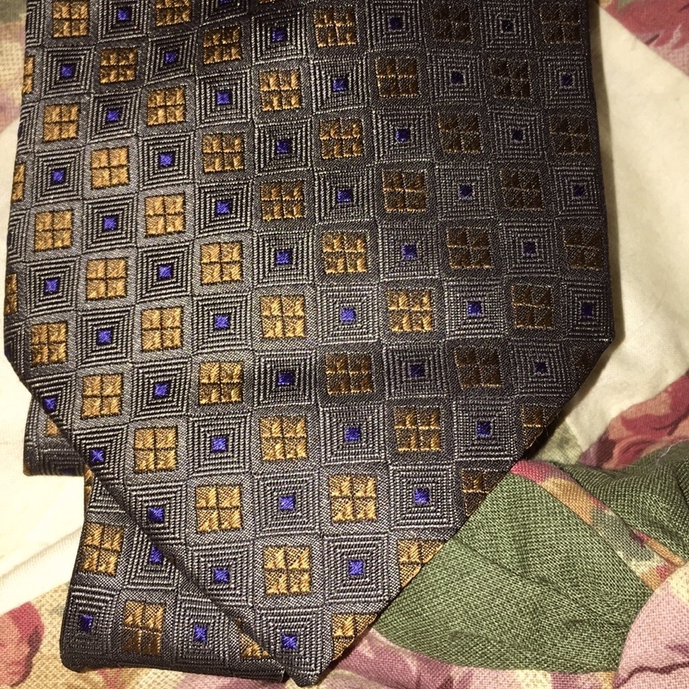 Manzoni tie Colorful Colors of Copper Blue Silver